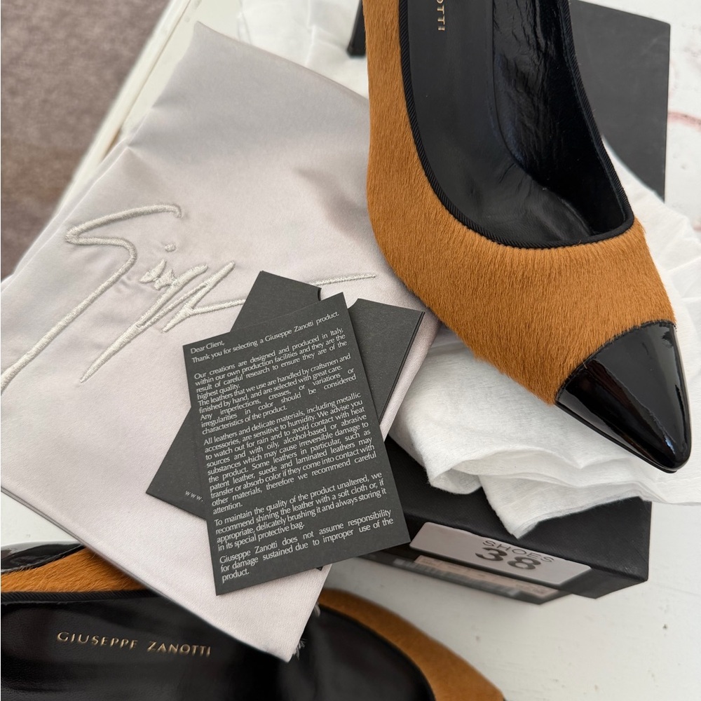 Giuseppe Zanotti Camel and Black Pumps